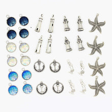 Load image into Gallery viewer, 32 Nautical Beach Charms &amp; Mermaid Set
