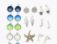 Load image into Gallery viewer, 26 Tropical Bulk Beach Charms &amp; Mermaid Pendants
