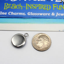 Load image into Gallery viewer, 16 Pink &amp; White Beach Mermaid Charms - Stainless Steel
