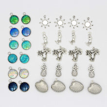 Load image into Gallery viewer, 32 Tropical Beach &amp; Mermaid Charms Set
