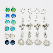 Load image into Gallery viewer, 32 Tropical Beach &amp; Mermaid Charms Set
