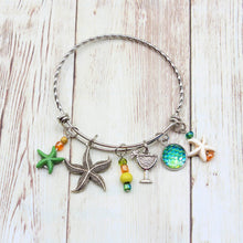 Load image into Gallery viewer, Tropical Lime Beach Charm Stainless Steel Bracelet
