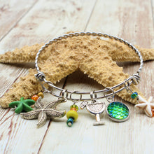 Load image into Gallery viewer, Tropical Lime Beach Charm Stainless Steel Bracelet

