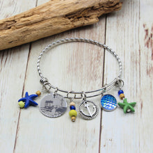 Load image into Gallery viewer, Nubble Lighthouse Nautical Stainless Steel Charm Bracelet

