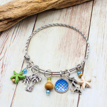 Load image into Gallery viewer, Day At The Beach Stainless Steel Charm Bracelet
