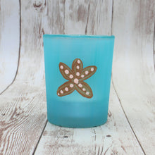 Load image into Gallery viewer, turquoise hand painted small candle holders
